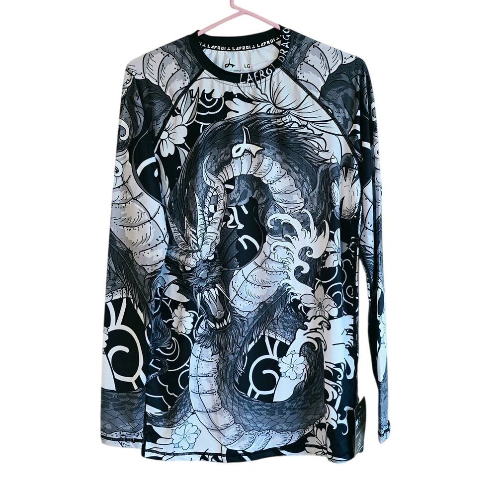 Lafroi long sleeve dragon shirt size large nwt